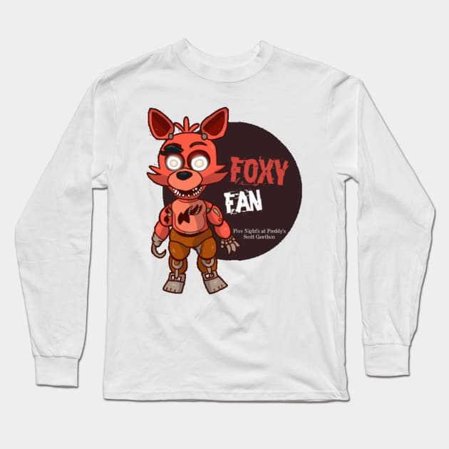 Five Night's at Freddy's Foxy Fan Long Sleeve T-Shirt by Ready4Freddy